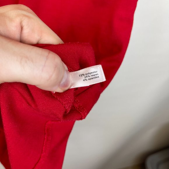 The Limited Women's Red Cap Sleeve Fit & Flare Knee Length Dress Size 4 - Picture 3 of 4